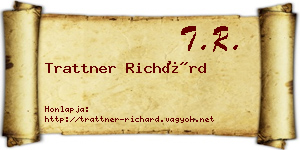 Trattner Richárd névjegykártya